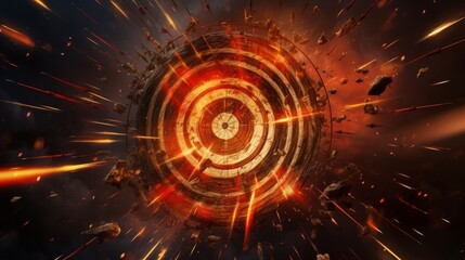 Photo of a digitally created circular object
