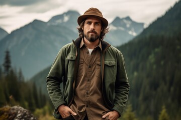 Poster - Stylish man in nature