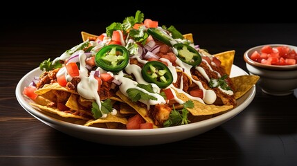 Wall Mural - nachos on white