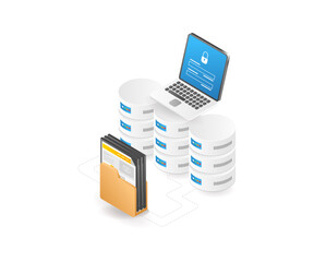 Poster - Computer server folder data security password