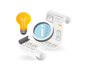 Aufkleber - Creative information article blog sheet