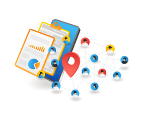 Poster - Online business team network