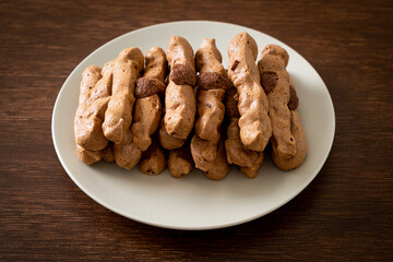 Wall Mural - chocolate meringue stick on plate