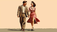Young Couple From The 50s