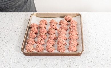 Wall Mural - Oven Baked Meatballs