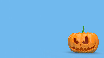 Wall Mural - The jack o lantern pumpkin Boarder line  for halloween content 3d rendering