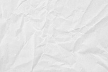 Abstract White Crumpled And Creased Recycle Paper Texture Background