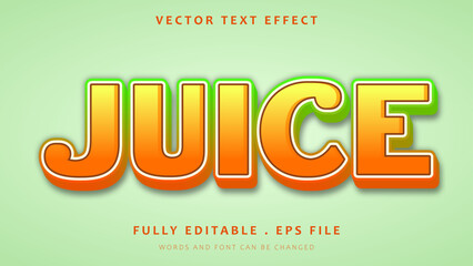 Wall Mural - Modern Juice Editable Text Effect Design Template