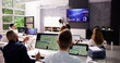 © Andrey Popov - Business Presentation On TV In Corporate Training Room