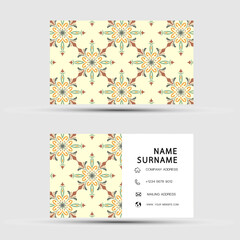 Wall Mural - Business card design. With abstract pattern. Vector element vintage style. illustration EPS10.