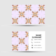 Wall Mural - Business card design. With abstract pattern. Vector element vintage style. illustration EPS10.