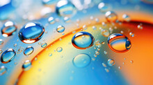 Oil With Water Colorful Abstract Background