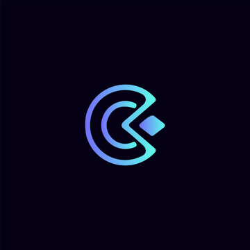 Crisp design C letter's elegance arrow