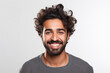 © Niks Ads - young man loud laughing face on white background.