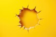 © Оксана Олейник - Big paper hole in center of yellow background