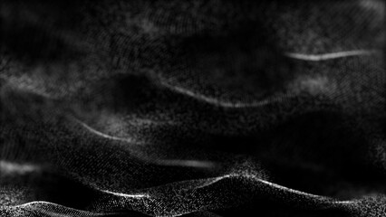 Wall Mural - mesh shpae on black background