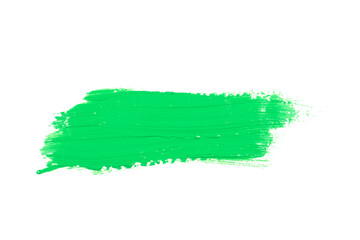 Poster - green stroke of the paint brush