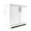 © Nadezda Ledyaeva - white kitchen cabinet on a white background.