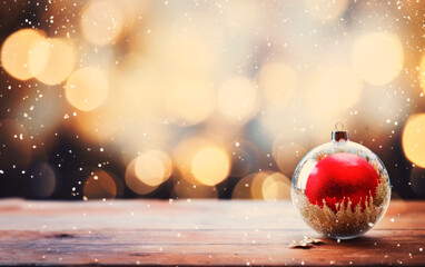 Merry Christmas background with christmas ball decoration.