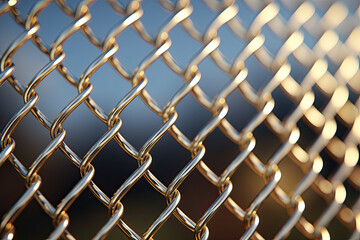 Close-Up of Mesh Fence Texture