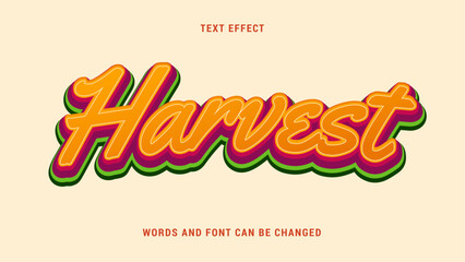 Wall Mural - harvest text effect editable eps cc