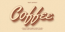 Coffee Text Effect Editable Eps Cc