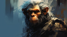 Portrait Of A Monkey Evolutionary Algorithms Illustration