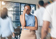 © Charlize Davids/peopleimages.com - Busy office, people and a black woman with a headache, workplace stress or burnout from chaos. Tired, corporate and an African employee with pain, anxiety or fatigue from a fast company and workers