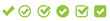 © Max - Check mark set icon. Simple web buttons. Checkmarks and confirm. Round checkmark.
