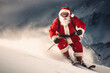 © AIproduction - Festive Ski Adventures: Santa Claus Conquering the Slopes