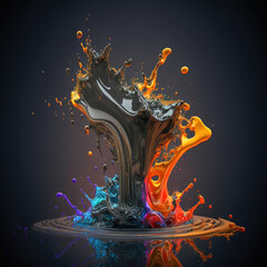 Organic mesmerize motion of paint mix , texture abstract background