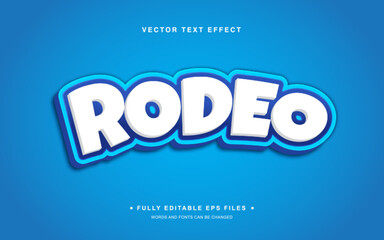 Vector Editable Text Effect in Rodeo Style