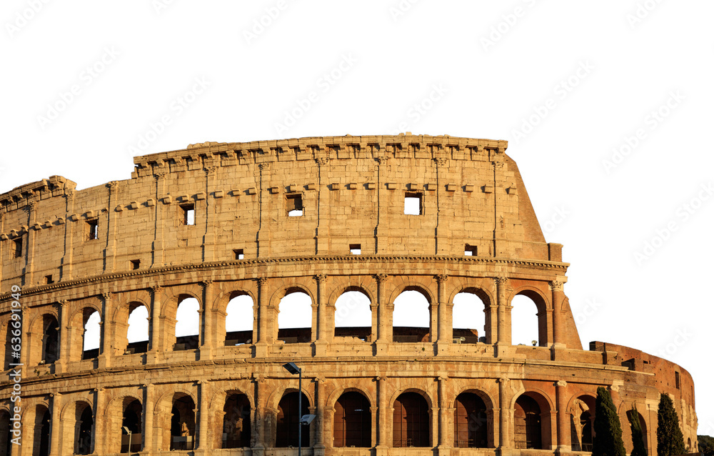 Foto de Stock Colosseum isolated on white transparent background, PNG ...