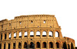 Colosseum isolated on white transparent background, PNG. Rome Italy
