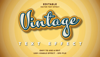 Poster - vintage editable text effect with modern and simple style