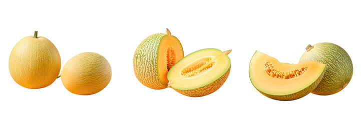 Wall Mural - Organic melon for sale in a supermarket with a fresh and healthy atmosphere