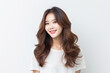 © Anastasiia - Beautiful Young Happy Korean Woman On White Background
