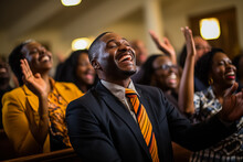 Church Congregation Christian Gospel Singers Raising Praise 
