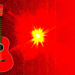 Wall Mural - Spanish Acoustic Guitar Abstract