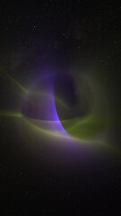 Wall Mural - Abstract glow sphere changing color, science background. Digital technology planet structure in space. Vertical video 4k