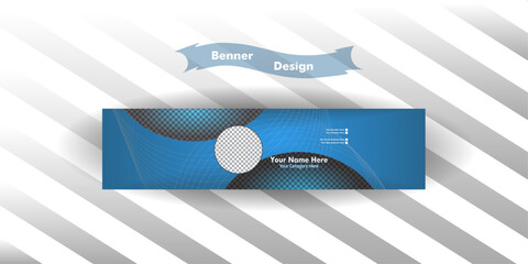 Creative social media banner template. LinkedIn banner corporate style, Elegant marketing solution agency social media cover banner header post vector template design