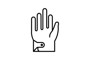 Wall Mural - Gloves Icon. Icon related to clothes. suitable for web site design, app, user interfaces. line icon style. Simple vector design editable