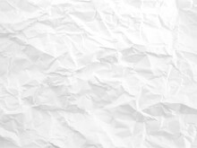 Crumpled White Paper Texture, Creases Parchment Abstract Pattern Background