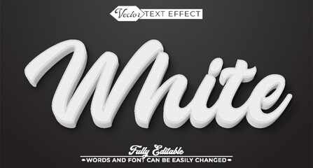 Wall Mural - White Vector Editable Text Effect Template