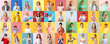 © Pixel-Shot - Big collage of adorable children on color background