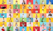 © Pixel-Shot - Big collage of cute children on color background