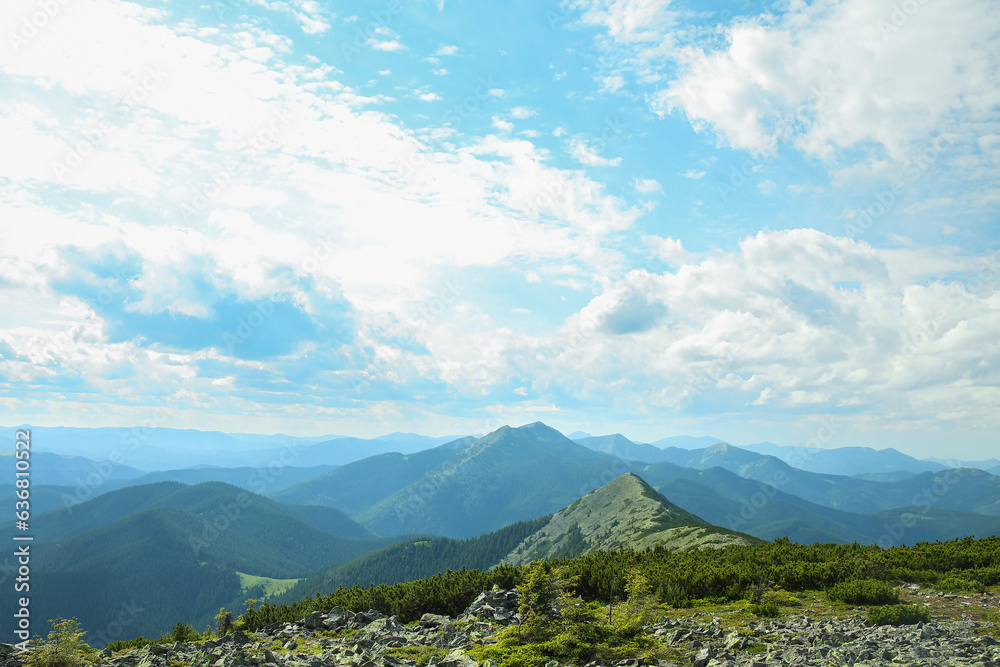 Beautiful mountain landscape in Carpathians, Ukraine