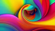 A Psychedelic Array Of Vivid And Bright Colors That Twist In And Out Of Each Other Forming A Constantlychanging Abstract Motion Animation