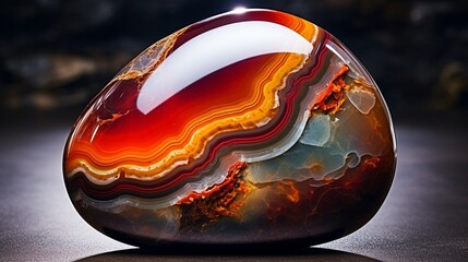 Aufkleber - Generative AI : Bright Agate natural stone isolated