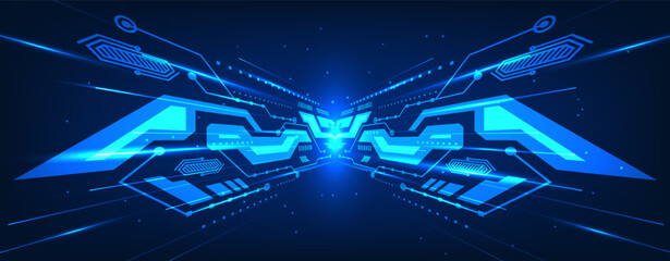 Poster - abstract technology background it is a vector illustration that uses technology elements to make it 